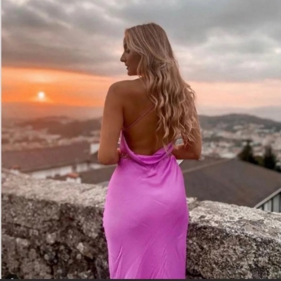 Zara satin spaghetti dress - Picture 1 of 5